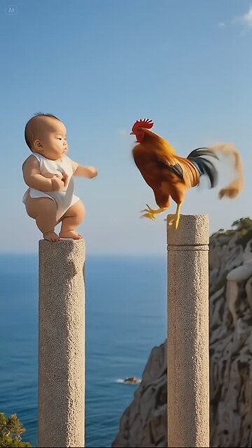 Child 🧍🧍🧍And Hen🐓🐓🐓🐓 Fighting 😂😂😂😂😂 New Video Video 2025