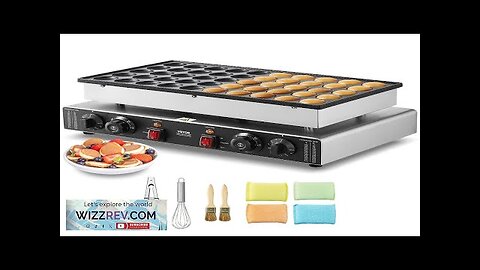 VEVOR 50PCS 43mm Mini Dutch Pancake Maker Commercial Dorayaki Baker 1700W Review