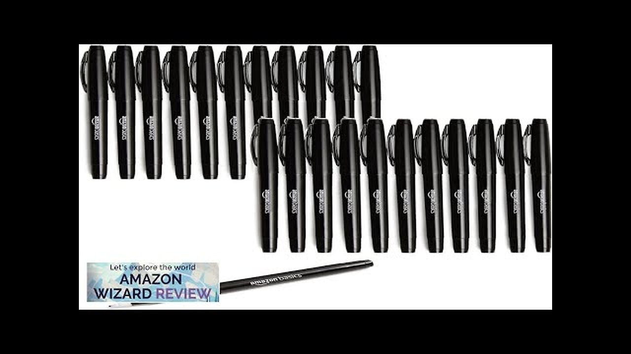 Amazon Basics Felt Tip Marker Pens Medium Point Black 24-Pack Review