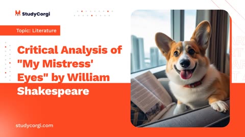 Critical Analysis of "My Mistress' Eyes" by William Shakespeare - Essay Example