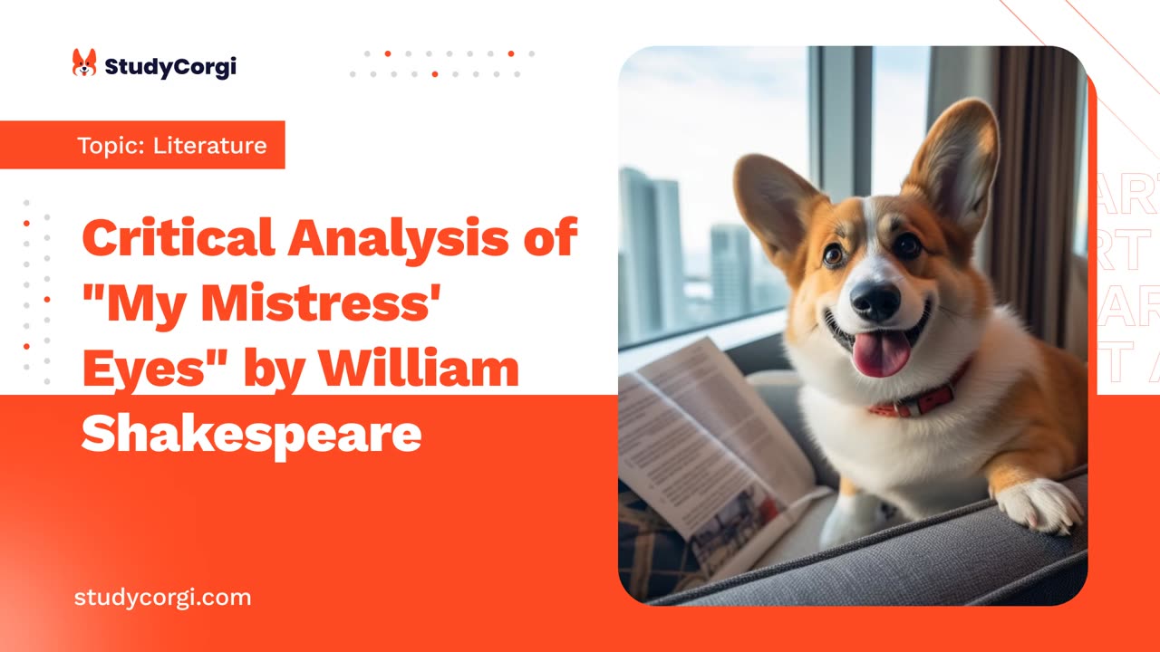 Critical Analysis of "My Mistress' Eyes" by William Shakespeare - Essay Example
