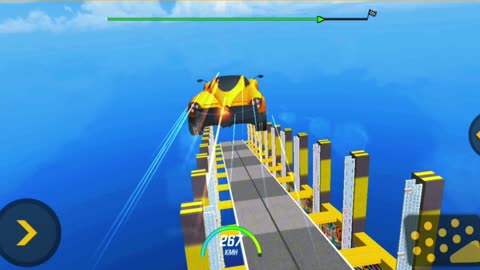 Yellow Super Car Ramp Race - Car Racing 3D - Impossible Car Stunt - Android Gameplay 🔥 - @NS7GMRZ