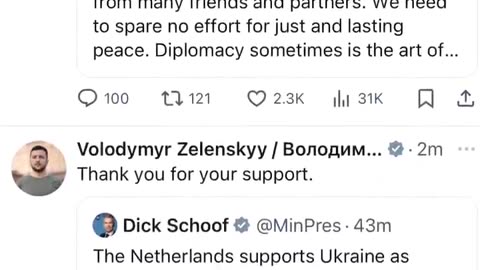 Zelensky was tweeting individual thanks to every single world leader including USA