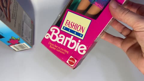Vtg set of 3 boxed Barbies Tropical Barbie/Ken 94 Never Opened, Fashion Play Barbie 91 w/ open box