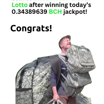 Congrats to the winner of yesterday's BitcoinCash Global Lotto!