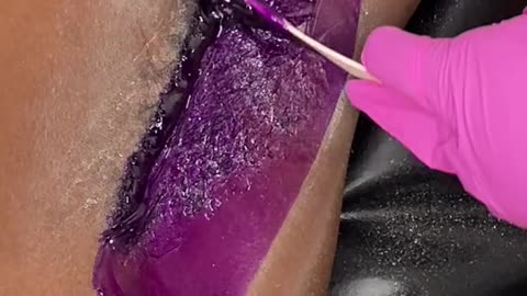 Underarm Waxing on a Male Client Using Sexy Smooth Purple Seduction Hard Wax | @amaniluxxe