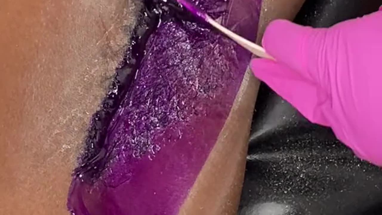 Underarm Waxing on a Male Client Using Sexy Smooth Purple Seduction Hard Wax | @amaniluxxe