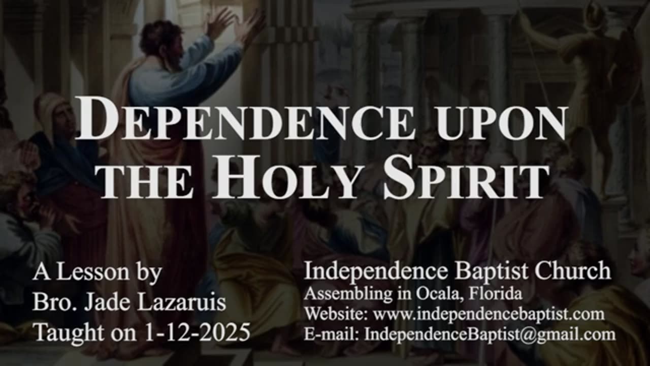 Dependence upon the Holy Spirit