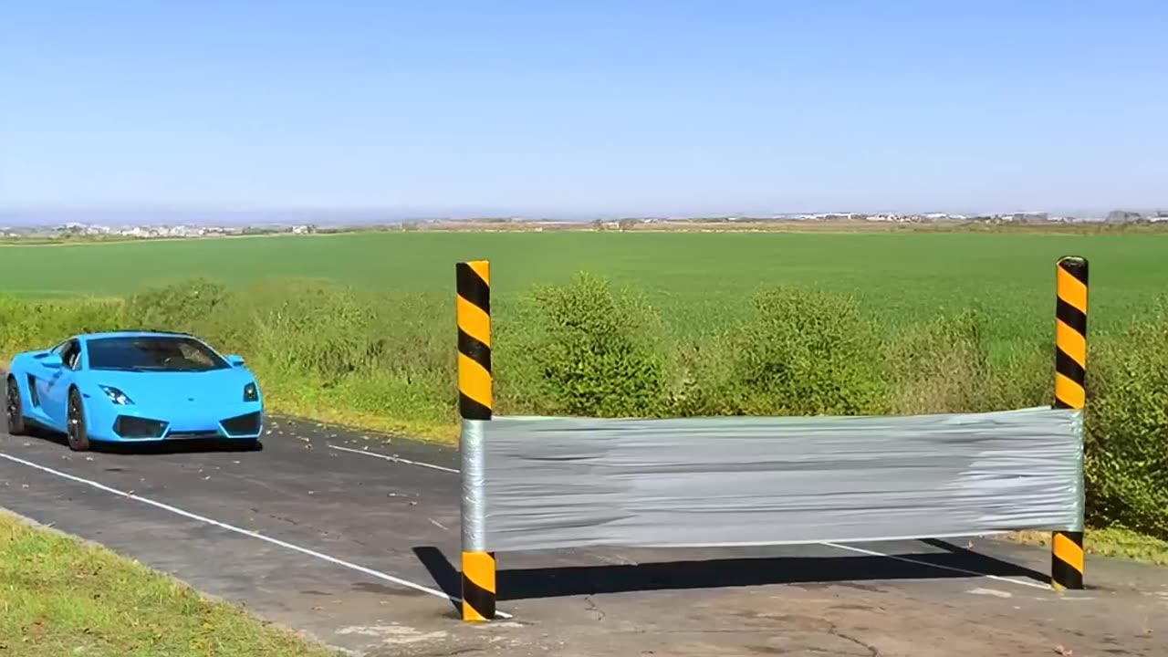 How much tape to stop a Lamborghini