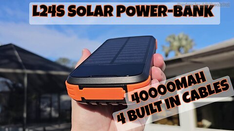 MINRISE L24S Solar-Power-Bank-Charger 40000mAh Review: 4 Built-in Cables & Fast Charging