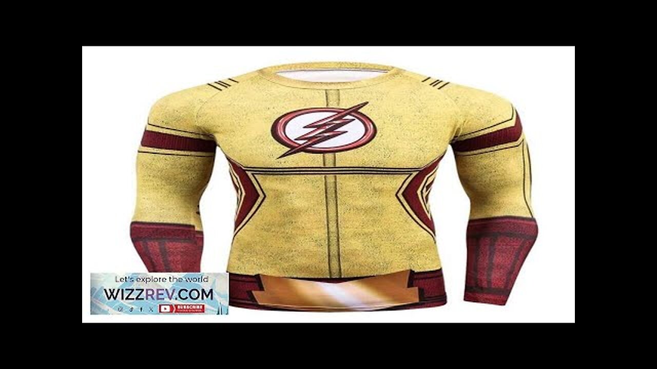 DC The Flash Inspired Design Work Out Compression Long Sleeves T-shirt Review