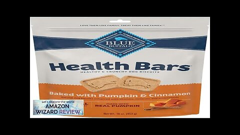 Blue Buffalo Health Bars Natural Crunchy Dog Treats Biscuits Pumpkin & Cinnamon Review