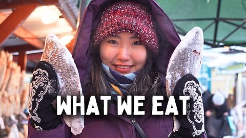 What I Eat in a Day in the Coldest City on Earth −71°C (−95°F) #WhatIEatInADay #ColdestCityOnEarth