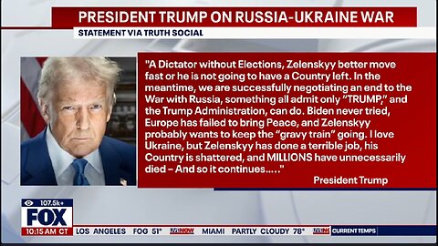 President Donald Trump calls out Zelenskyy