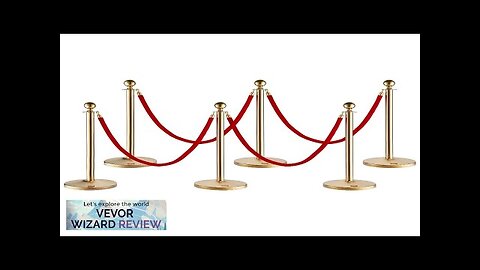 VEVOR Stanchion Post with Velvet Rope 6-Pack Crowd Control Stanchion with 4PCS Review