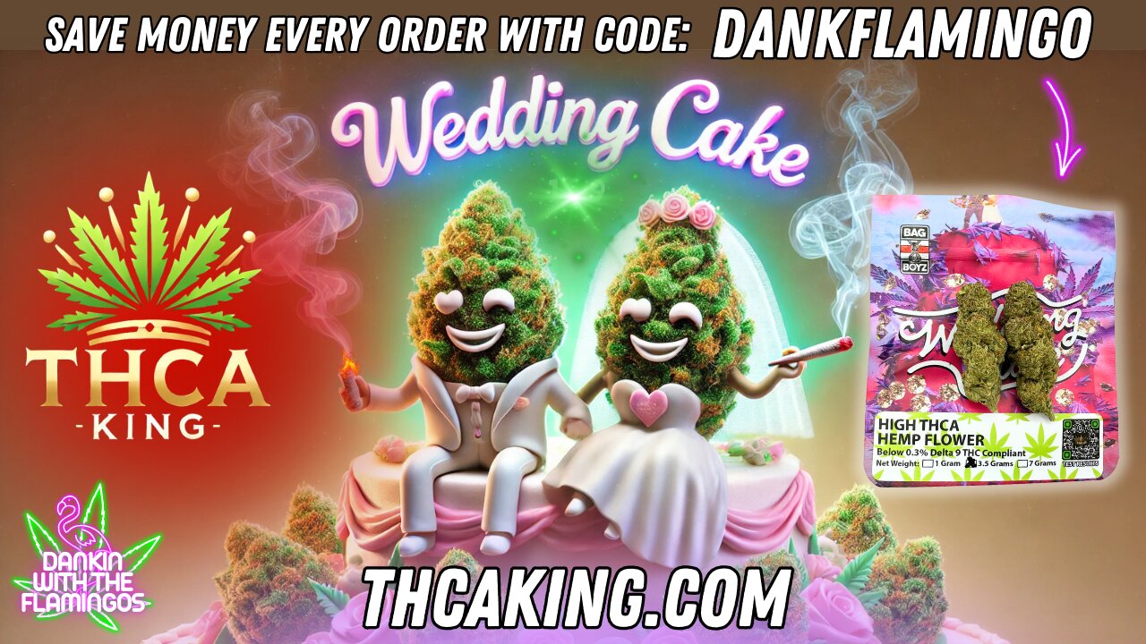 Enjoying Some Wedding Cake from THCA King! Dankin with the Flamingos Review!!