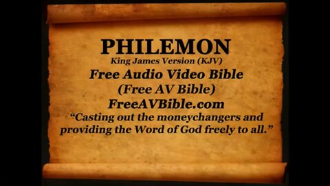 Philemon KJV read along audio bible with piano worship music in the background