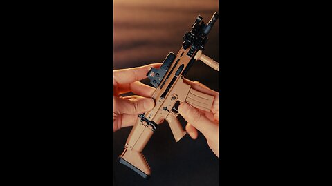 1:3 scale Miniature replica FN SCAR model gun asmr