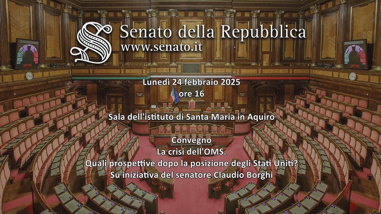 🔴 La crisi dell'OMS. Quali prospettive dopo la posizione degli USA (su iniziativa del Sen. Borghi).