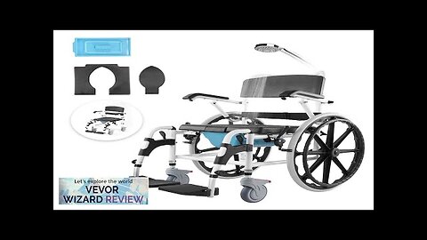 VEVOR Shower Wheelchair 17.5in Al Alloy Commode Bathroom Wheelchair for Disabled Review