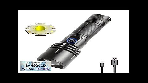 P50 LED Powerful Zoomable Flashlight USB Rechargeable Outdoor Camping Zoom Flash Light Review