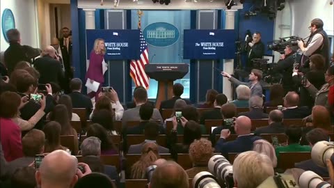 Karoline Leavitt takes the WH podium for the first time as White House Press Secretary!!!