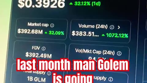 golem glm daily price prediction crypto news #fyp