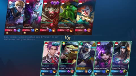 Johson so dizzy not in the best team on Christmas! gonna win? #mobilelegends