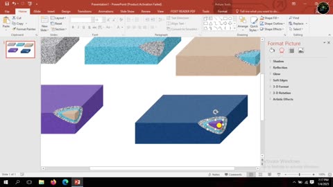 How to draw a multi-layer rectangular parallelepiped structure using Microsoft PowerPoint