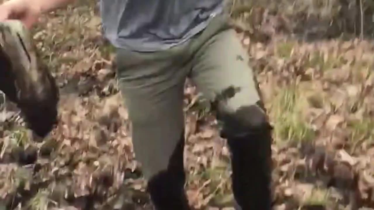 gay guy freaks out over mud in the woods