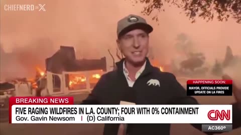 The governor on live television as rome burns...