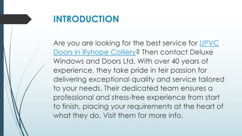 Best service for UPVC Doors in Ryhope Colliery