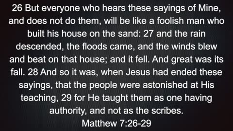 Matthew 7:26-29 PODCAST