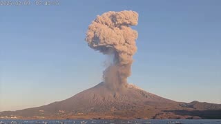 Volcano Sakurajima in Japan a couple of minutes ago Speed X8