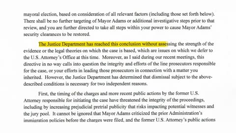 Trump DOJ ADMITS Ignoring Evidence to Drop Adams’ Case for Leverage!