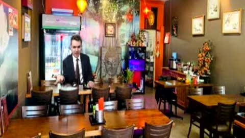 Nick Fuentes call Vegetarian Cafe