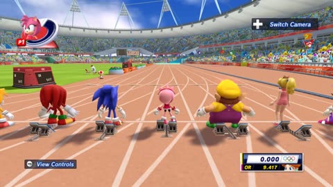 Mario & Sonic at the London 2012 Olympic Games - 100m Sprint All Character (Secrets Revealed)