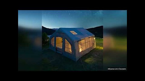 Custom outdoor travel two-room waterproof inflatable house Air tent Foldable large family Review