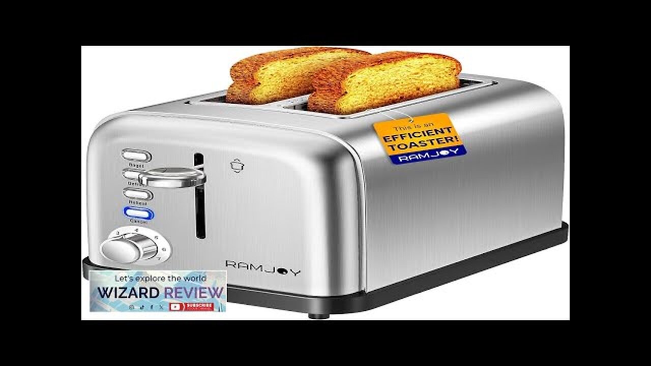 Toaster 2 Slice Extra Wide Slot Toaster for Bagels Bread Waffles 7 Review