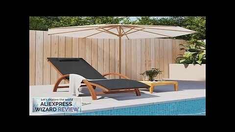 Sun Lounger with Pillow Gray and Solid Wood Poplarportable Beach ChairFolding Lounge Review