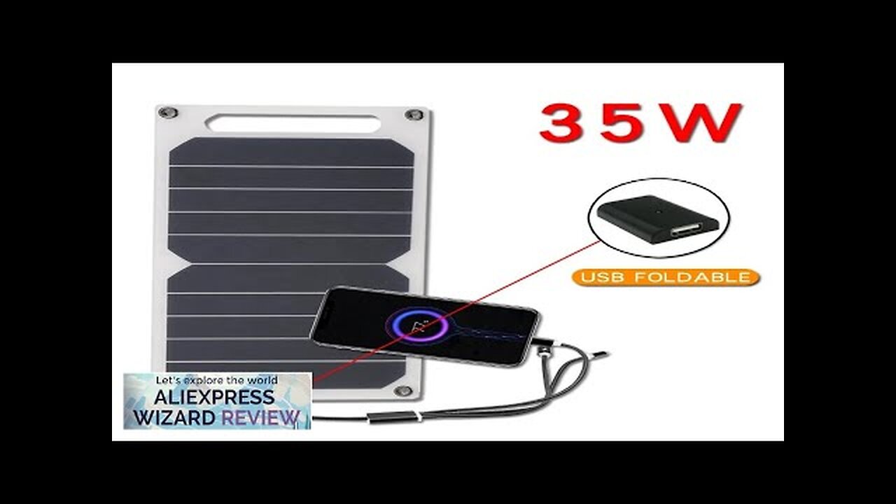 35W Solar Panel With USB Waterproof Outdoor Hiking And Camping Portable Battery Review