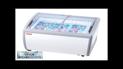 VEVOR Commercial Ice Cream Display Case 9.3 Cu.ft Chest Freezer Mobile Glass Review