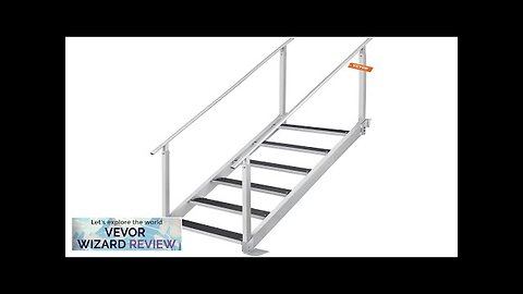 VEVOR Dock Ladder 43''-51'' Adjustable Height 500 lbs Load Capacity Aluminum Alloy Review