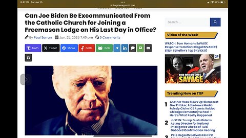 Can Joe Biden Be Excommunicated From the Catholic Church for Joining a Freemason Lodge