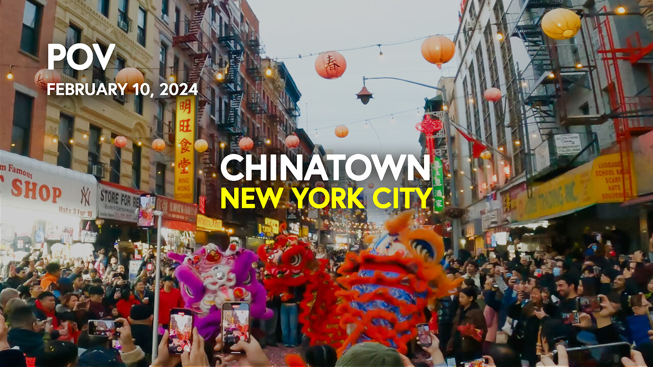 🔴 NYC CHINATOWN WALK: POV Lunar New Year 2024 in Downtown Manhattan / New York City Streets