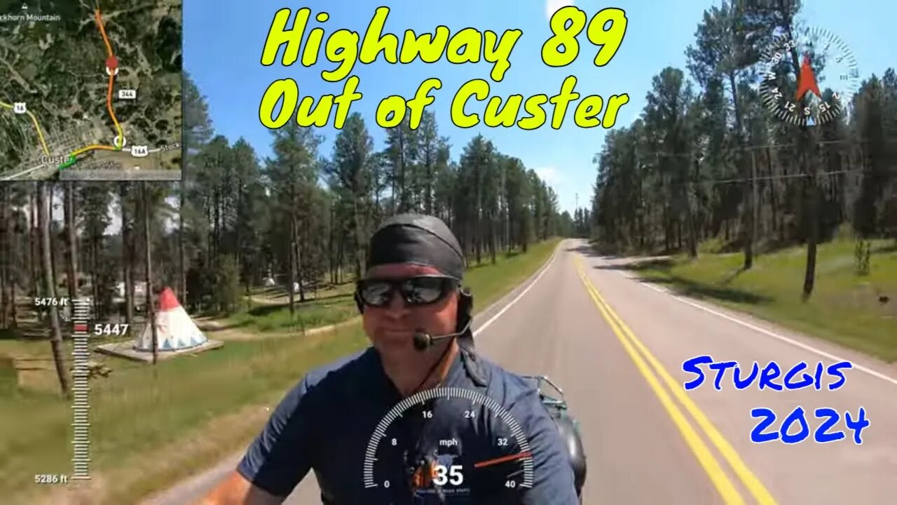 Highway 89 from Custer / Sturgis Motorcycle Rally