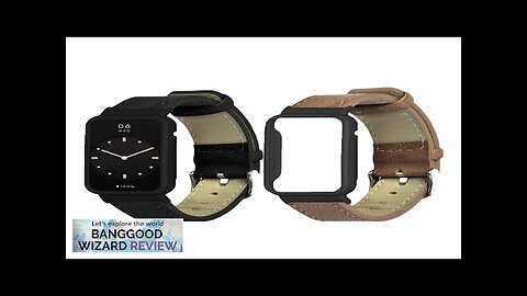 Retro Genuine Leather Replacement Strap Smart Watch Band Watch Case Cover Review