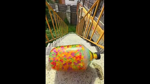 Rainbow Color Satisfying Bottle Breaking