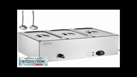 VEVOR Commercial Electric Food Warmer 3-Pan Countertop Buffet 17.4QT Bain Marie Review