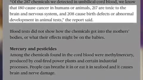 Chemicals in blood